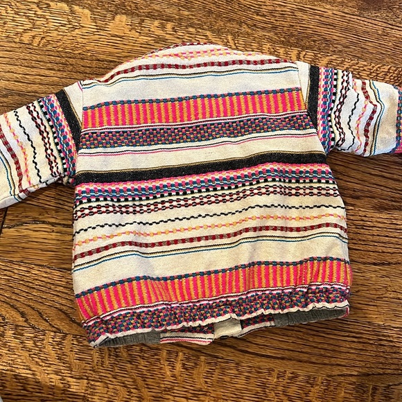NWOT AZTEC CANVAS JACKET - SIZE 3-6M - Picture 6 of 6